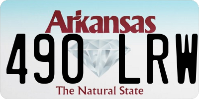 AR license plate 490LRW