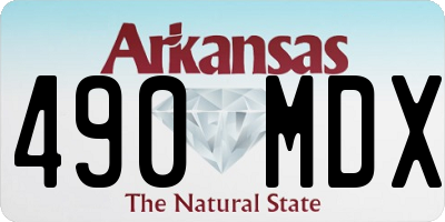 AR license plate 490MDX