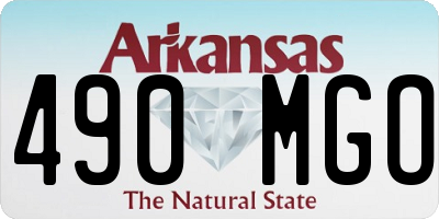 AR license plate 490MGO