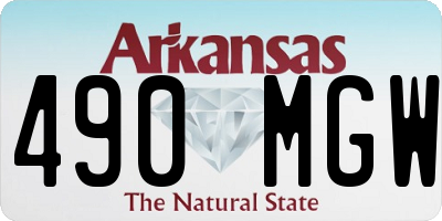 AR license plate 490MGW