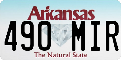 AR license plate 490MIR