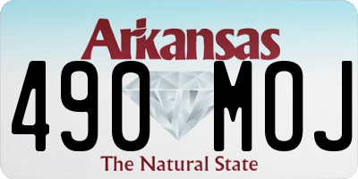AR license plate 490MOJ