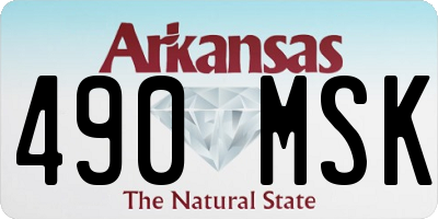 AR license plate 490MSK
