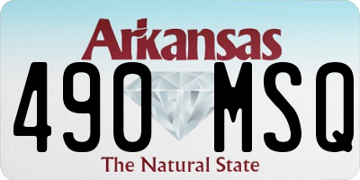 AR license plate 490MSQ