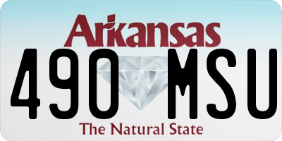 AR license plate 490MSU