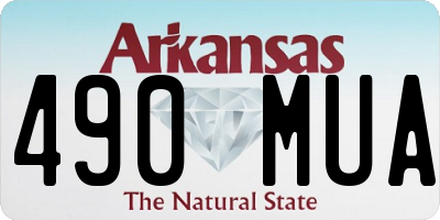 AR license plate 490MUA