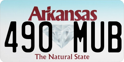 AR license plate 490MUB