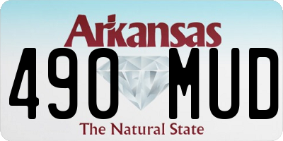 AR license plate 490MUD