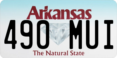 AR license plate 490MUI