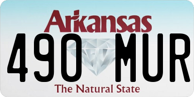 AR license plate 490MUR