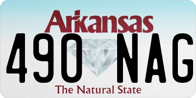 AR license plate 490NAG