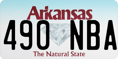 AR license plate 490NBA