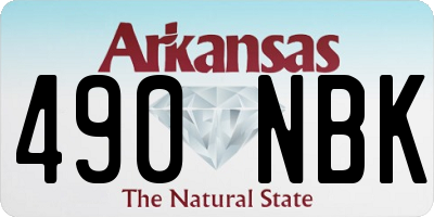 AR license plate 490NBK