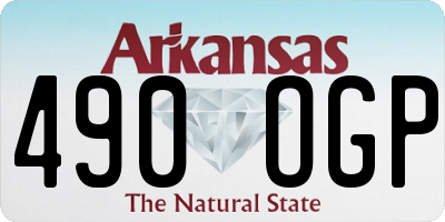 AR license plate 490OGP