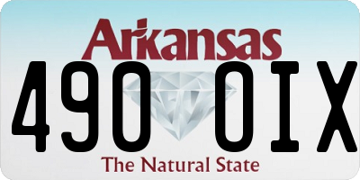 AR license plate 490OIX