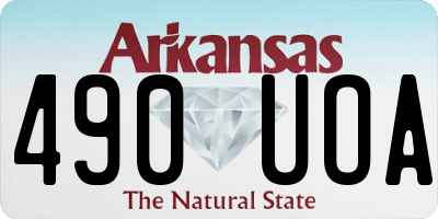 AR license plate 490UOA