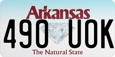 AR license plate 490UOK