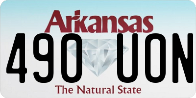 AR license plate 490UON