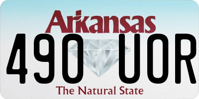 AR license plate 490UOR