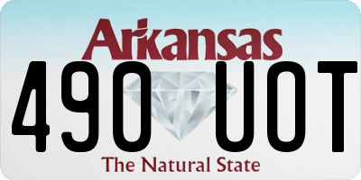 AR license plate 490UOT