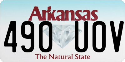 AR license plate 490UOV