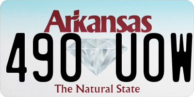 AR license plate 490UOW