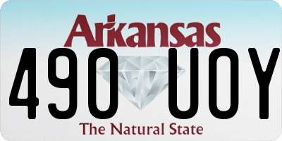 AR license plate 490UOY