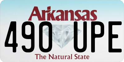 AR license plate 490UPE
