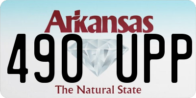 AR license plate 490UPP
