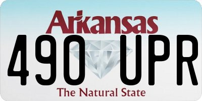 AR license plate 490UPR