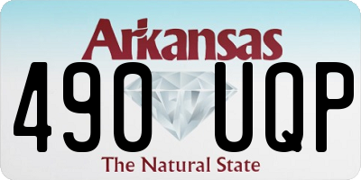 AR license plate 490UQP
