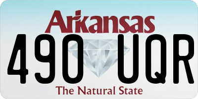 AR license plate 490UQR