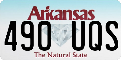 AR license plate 490UQS