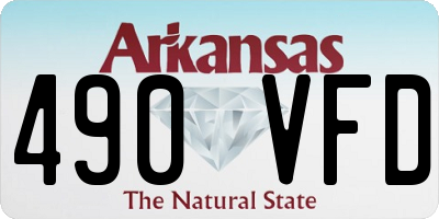 AR license plate 490VFD
