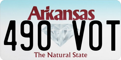 AR license plate 490VOT