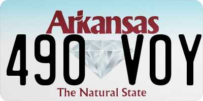 AR license plate 490VOY
