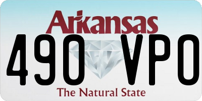 AR license plate 490VPO