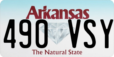 AR license plate 490VSY