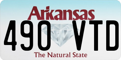 AR license plate 490VTD