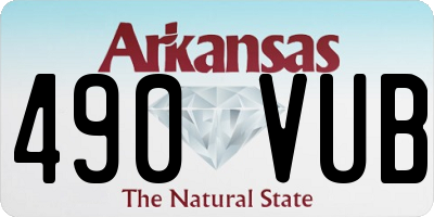AR license plate 490VUB