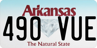 AR license plate 490VUE
