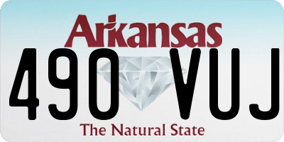 AR license plate 490VUJ