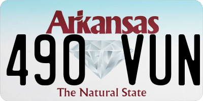 AR license plate 490VUN