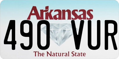 AR license plate 490VUR