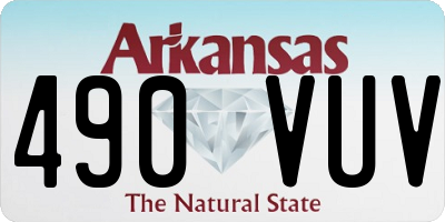AR license plate 490VUV