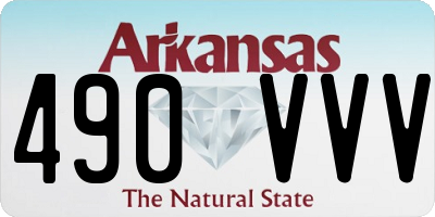 AR license plate 490VVV