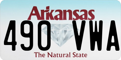 AR license plate 490VWA