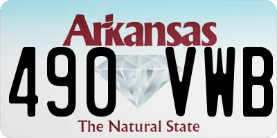 AR license plate 490VWB