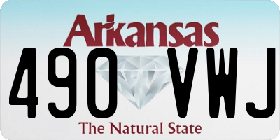 AR license plate 490VWJ