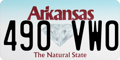 AR license plate 490VWO